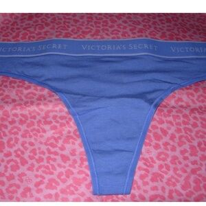 Victoria's Secret Sexy Logo Band Lingerie Thong Blue Pantie XS S M L XL XXL NWT